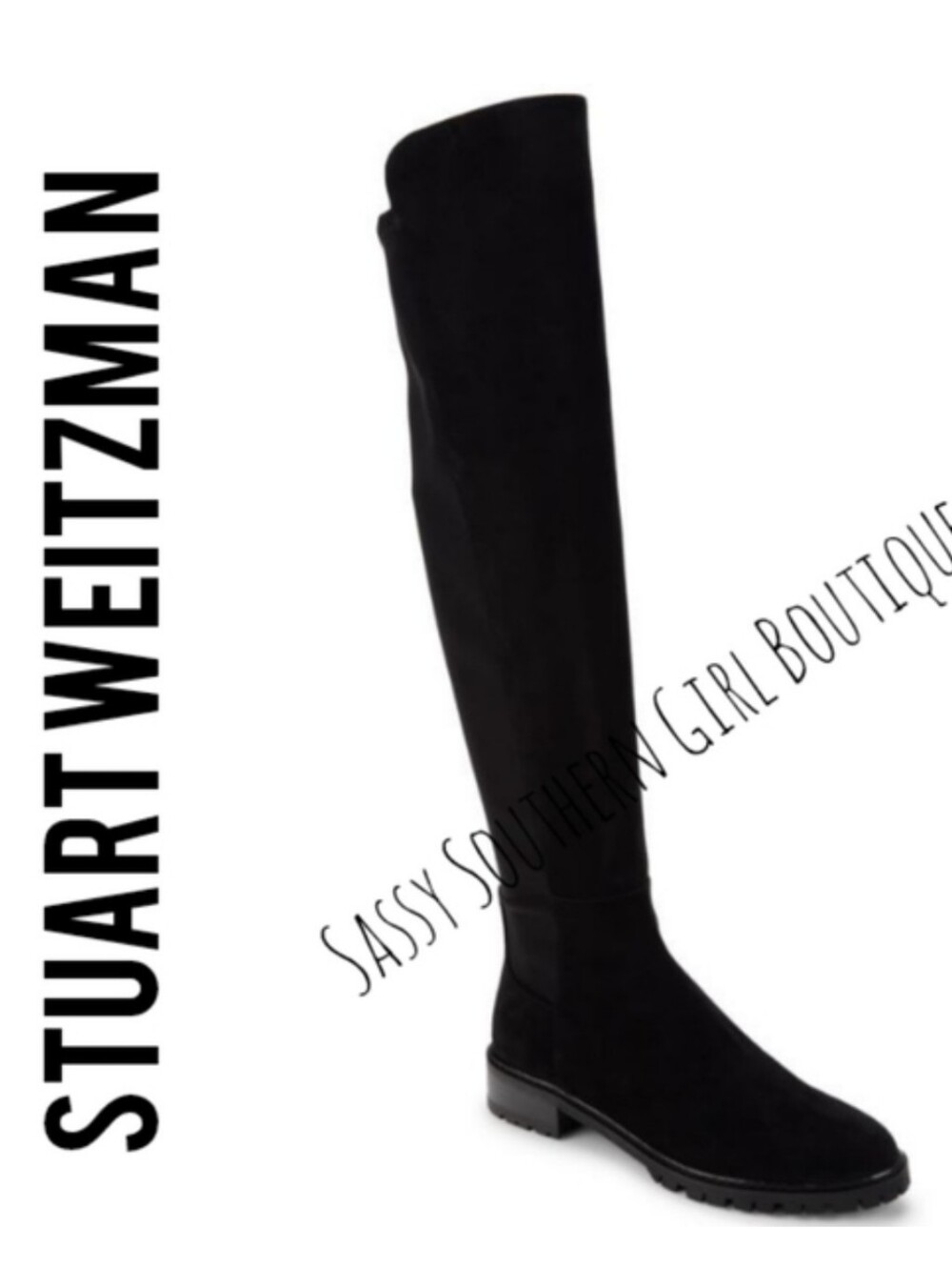 🆕⭐ STUART WEITZMAN black suede knee high boots